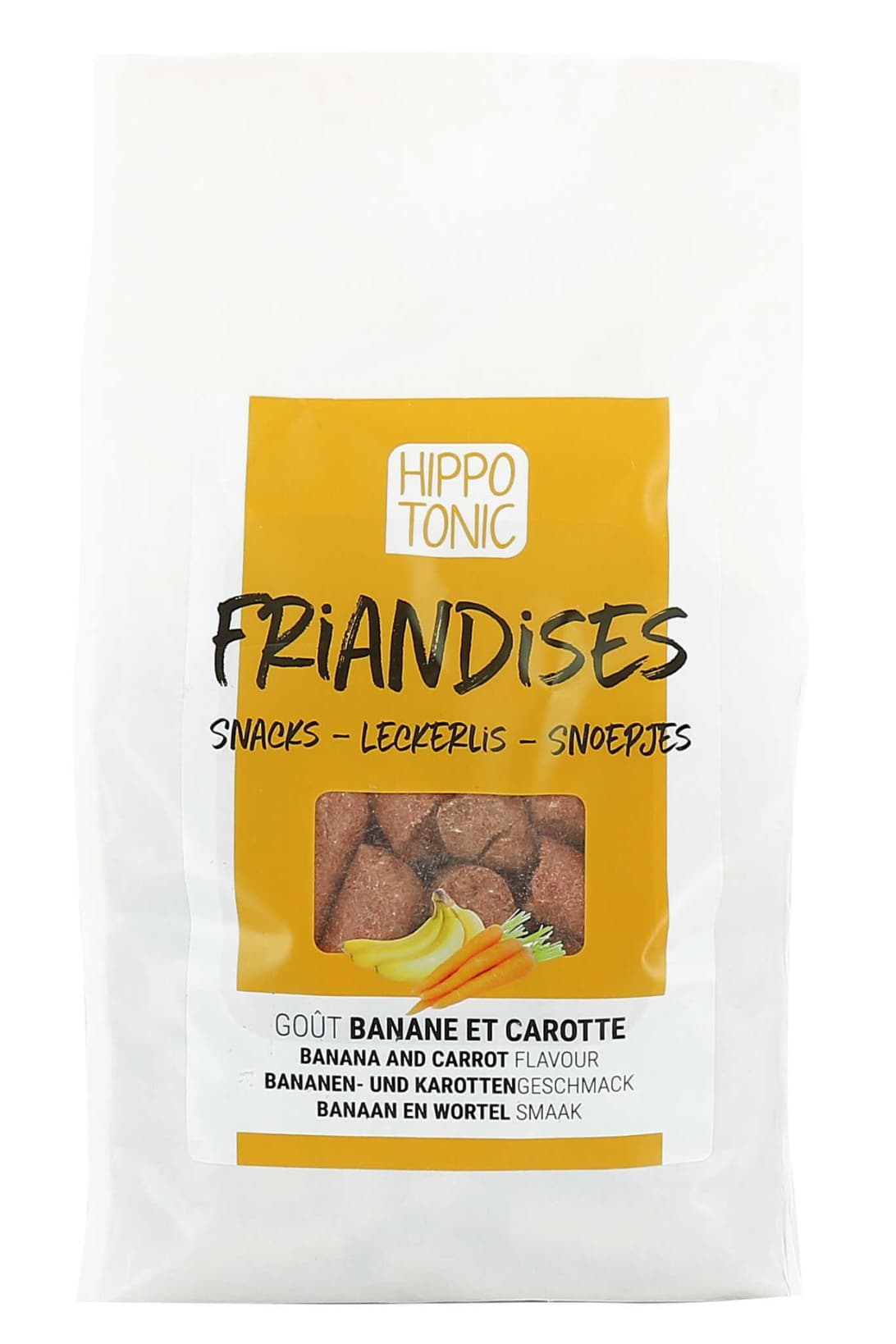 Friandises HIPPOTONIC, goût banane et carotte