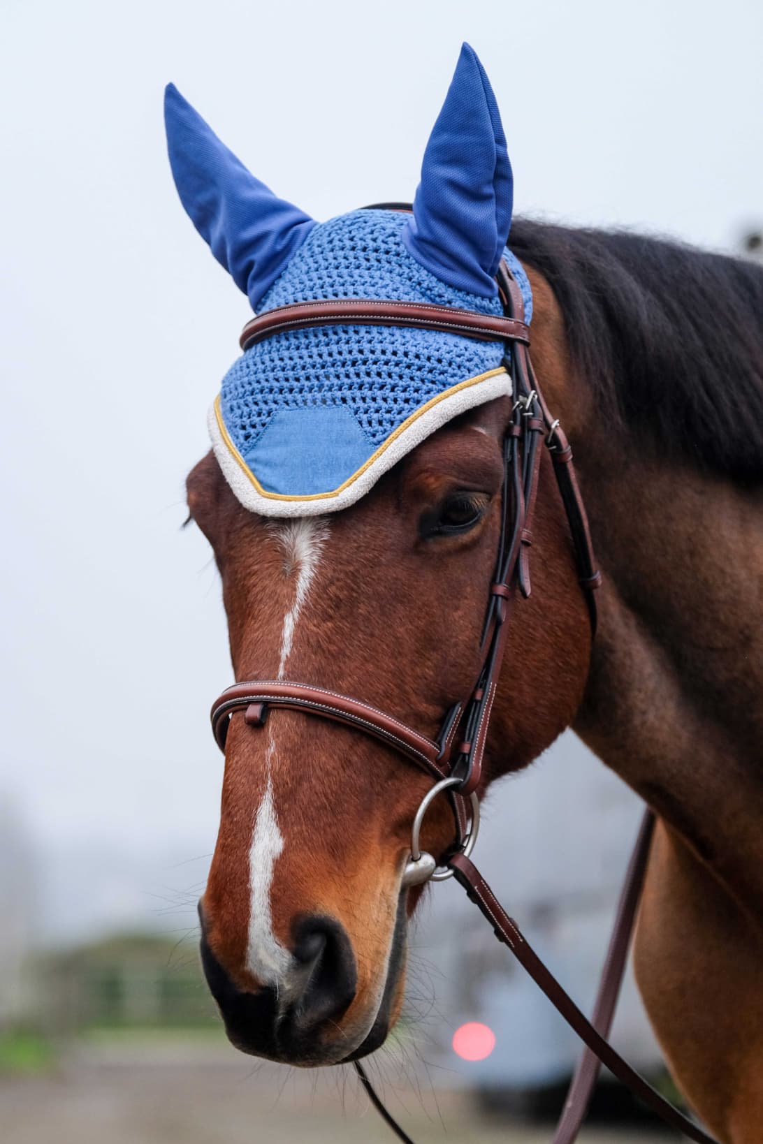 Bonnet chasse-mouches EQUITHÈME - Denim