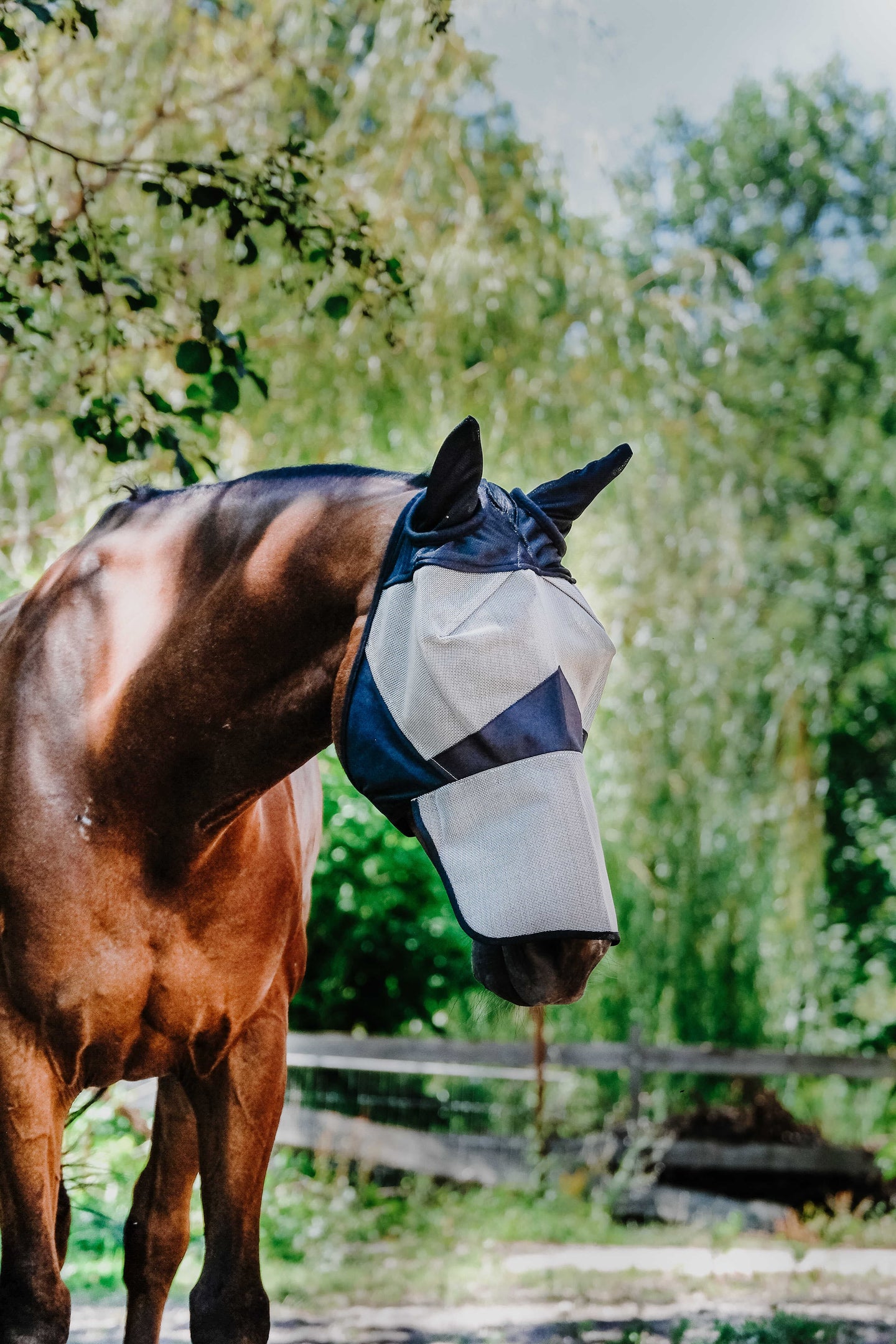 Masque anti-mouches EQUITHÈME filet épais