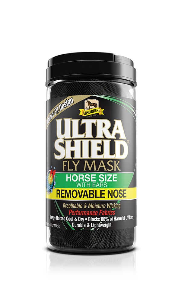 Masques anti-insectes - UltraShield Flymask, avec oreilles et protège-nez
