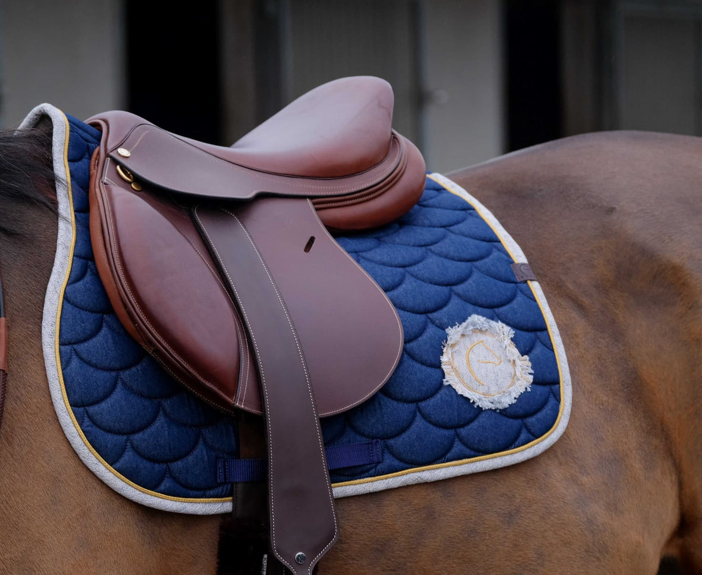 Tapis de selle EQUITHÈME -Denim-