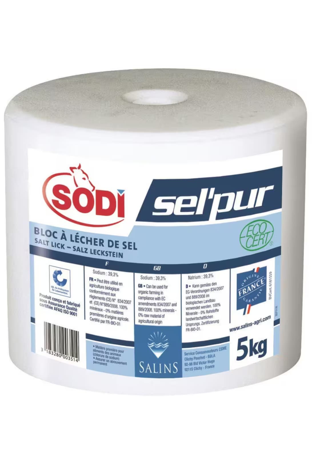 SODI BLOC DE SEL PUR 5kg