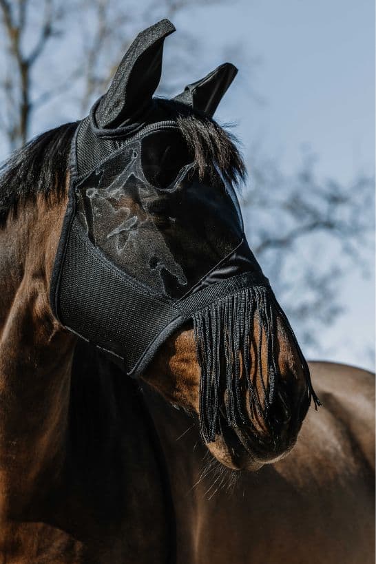 Masque anti-mouches anti-UV EQUITHÈME - Franges